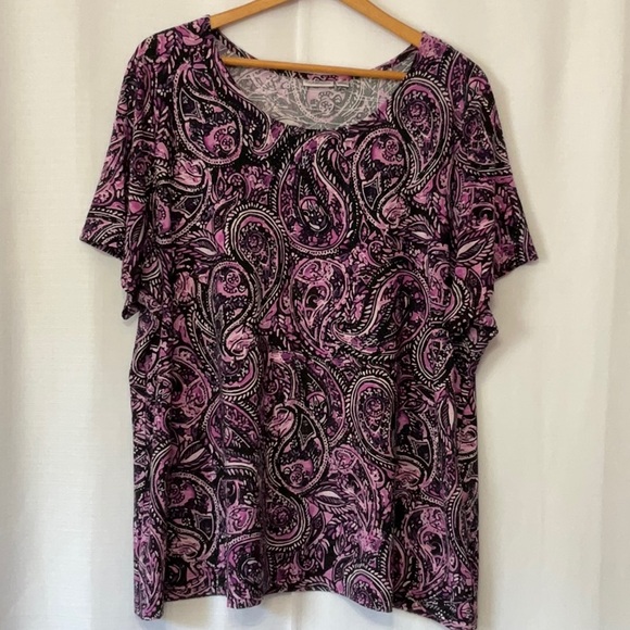 croft & barrow Tops - Croft & Barrow Paisley Print Women's Top Size 2X